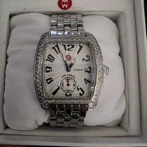 Michele Women’s Urban Diamond Steel Bracelet Watch